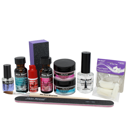 CLEAR & PINK ACRYLIC POWDER KIT