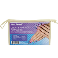 CLEAR & PINK ACRYLIC POWDER KIT