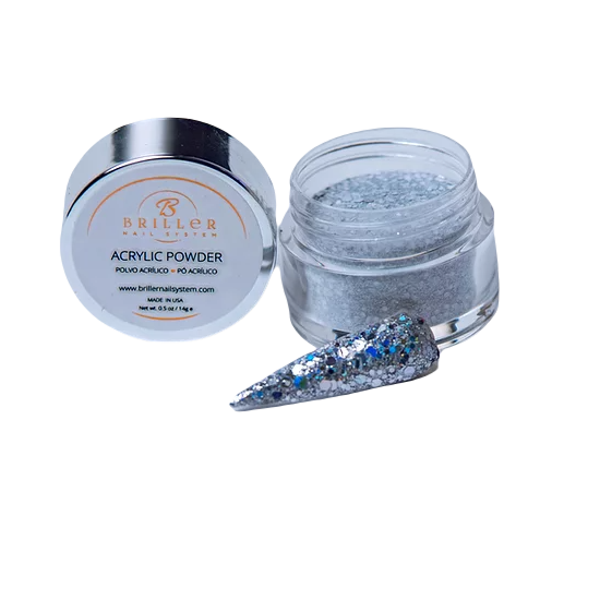 Acrylic Glitter Powder | Chunky Silver