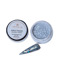 Acrylic Glitter Powder | Chunky Silver