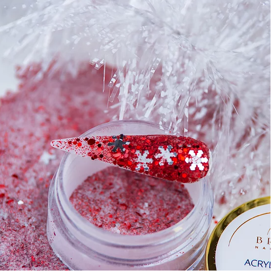 Acrylic Glitter Powder | Red Storm