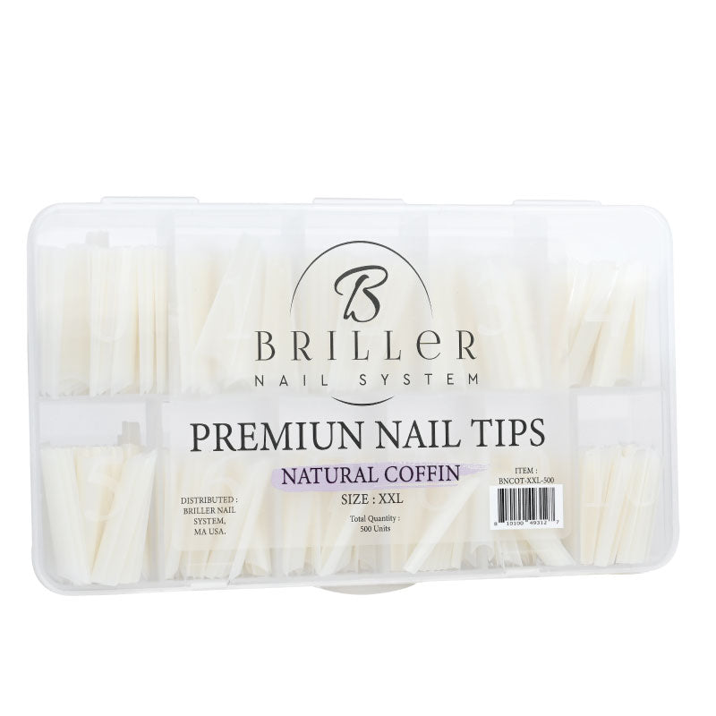 Premium nail tips Natural Coffin